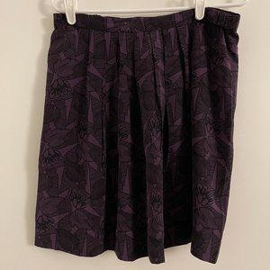 A.P.C. Madras Pleated 100% Silk Skirt NWT